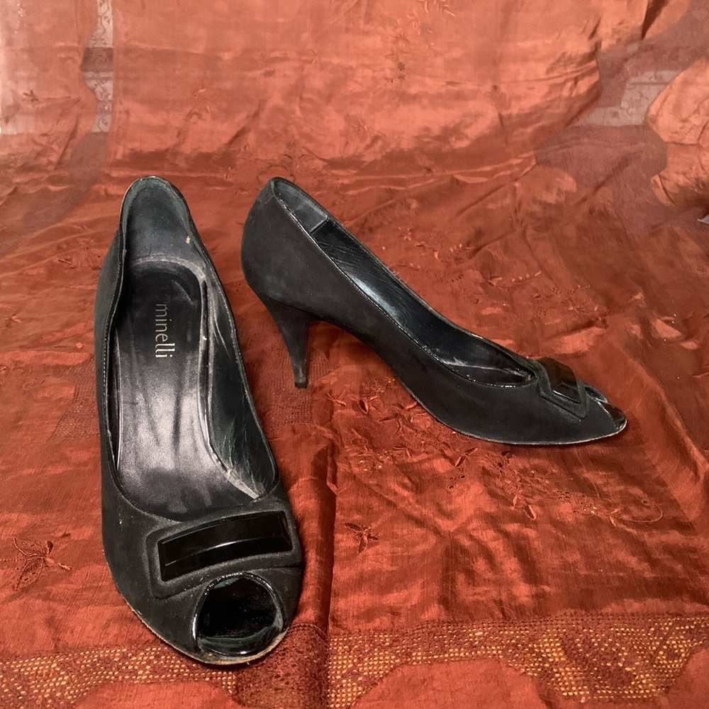 Black minelli heels